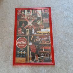 Large Framed Coke Coca Cola Puzzle 25.5 X 39.5"