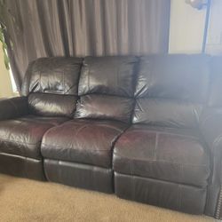 Leather Reclining Couch