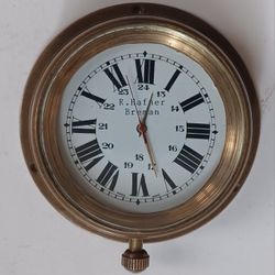 Antique Swiss Automotive Car Clock Porcelain Military Dial: P. Hafner Breman