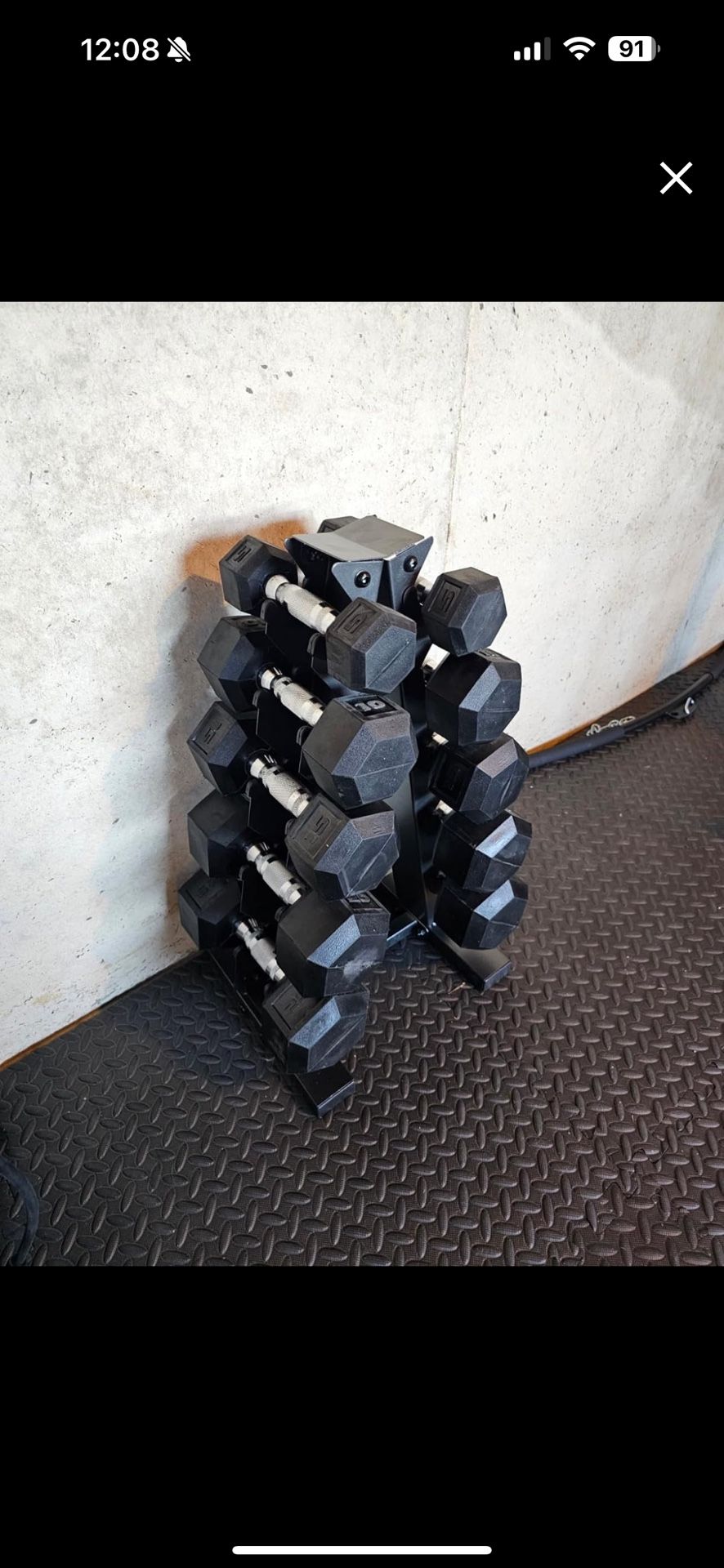 170 Pounds Dumbbells With Rack