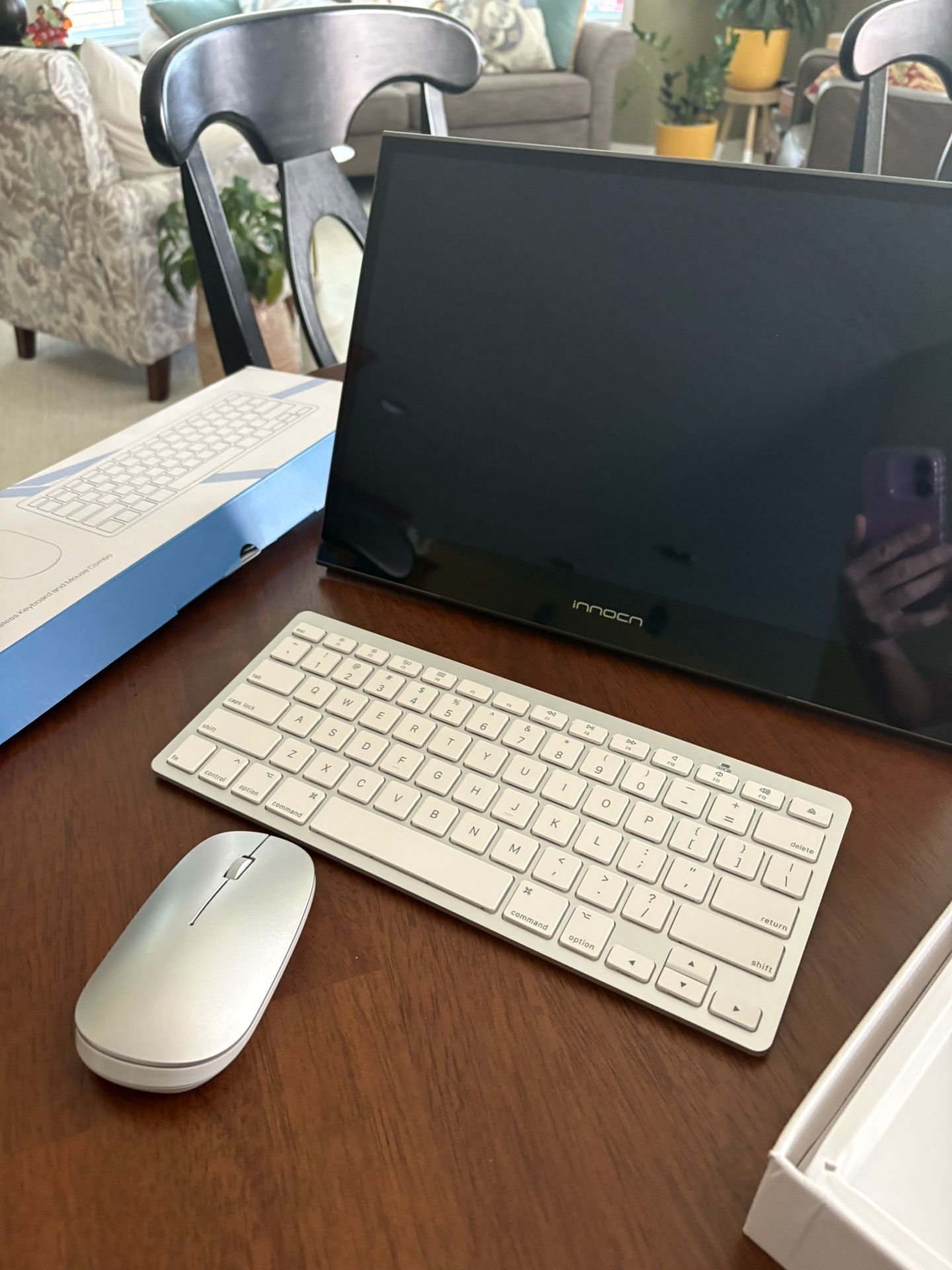 Computer Monitor And Wireless Keyboard