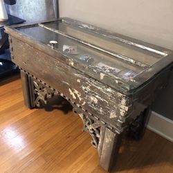 Entry Table, Coffee Table,art, Carving, Cypress Shadow box Table