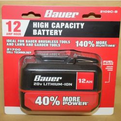 Bauer 2109C-B 20V 12Ah High-Capacity Lithium-Ion Battery