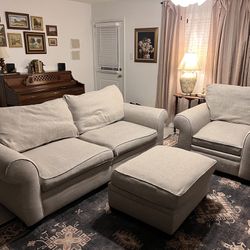 Couch, Oversized Chair, & Ottoman Set