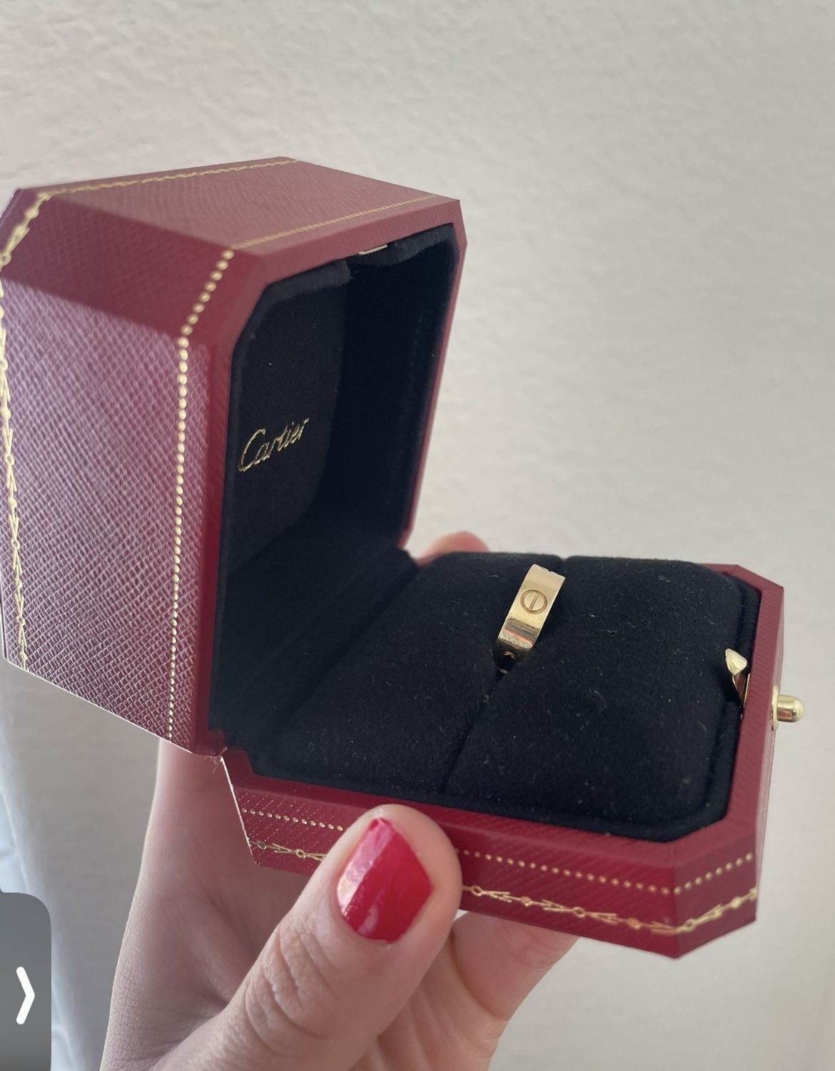 Cartier Classic Model Yellow Gold Love Ring Size 7
