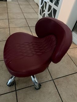 Burgundy Pedicure Stool