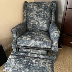 Dark navy blue recliner chair