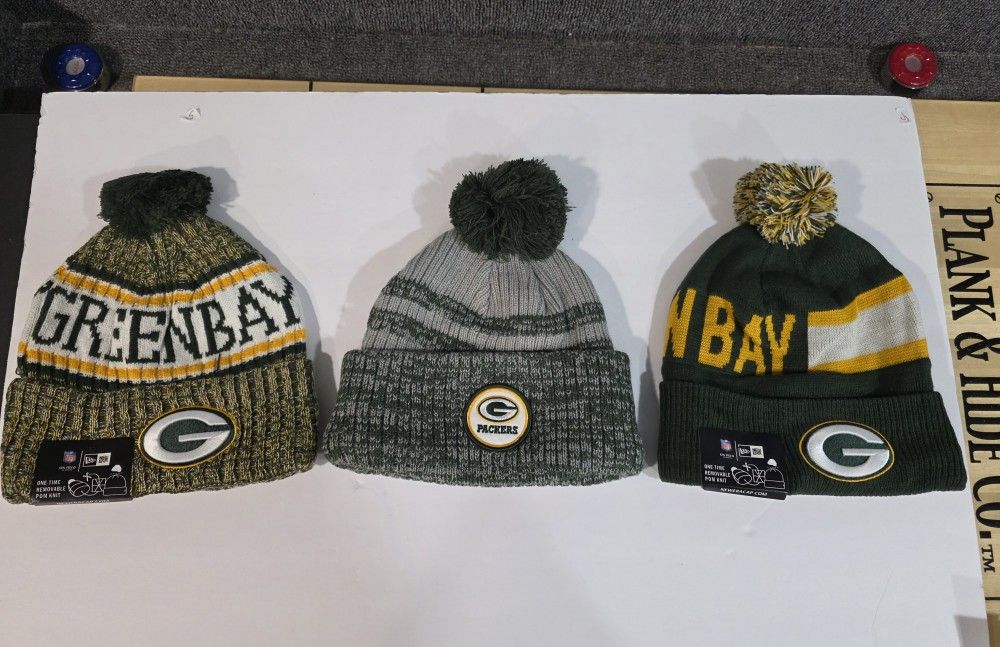 3 GREEN BAY Packers-NEW ERA winter Beanies