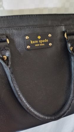 KATE SPADE BLACK LEATHER PURSE 13"x9"