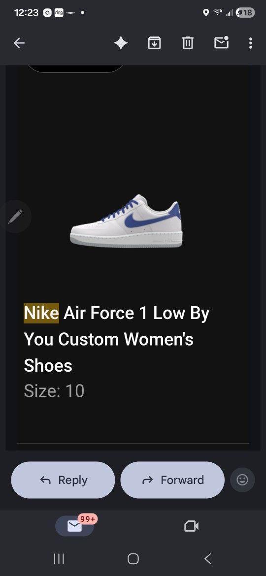 Custom LADIES Nike AIR FORCE 1 DODGERS TRIBUTE