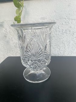 Mikasa Crystal Pedestal Vase – Cut Glass