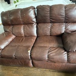 Leather Recliner Couch And Loveseat 