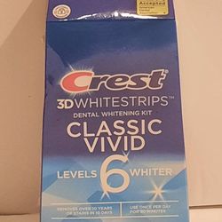 Crest 3D Whitestrips Classic Vivid Dental Whitening Kit 10 Treatments = 20 Strips