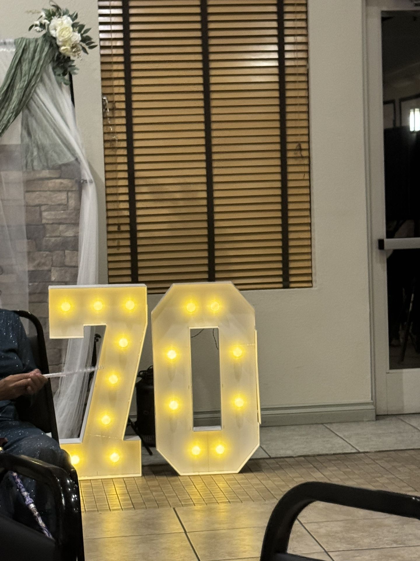 70 Block Number With Lights