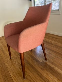 Mid century modern pink chair