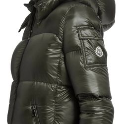 Moncler Fourmine Giubbotto Milatary Green Down Coat Size 2