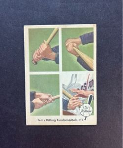 1959 Fleer #71 Ted Williams "Ted's Hitting Fundamentals #1". Negotiable