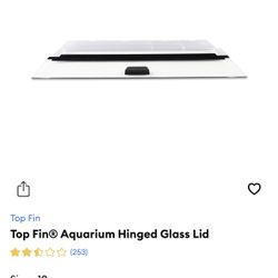 Glass Topfin Lid For Topfin 10 Gallon Tank 