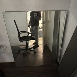 Brain New Chairs For Barbershop With 3 Mirrors 