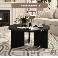 Black Coffee Table- Brand New In Box, Not Assembled 