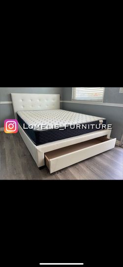 Queen White Euro Plain With Ortho Matres!!