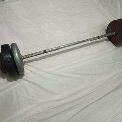 Weights and barbell 120lbs