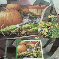 The Puzzle Collection 750 Piece Kitten and Pumpkins Jigsaw Puzzle
Complete 750 piece jigsaw puzzle 