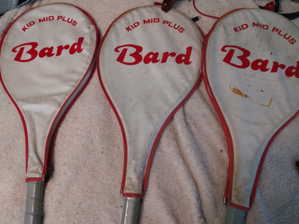 3 Mid Size  Kid Bard Tennis Rackets