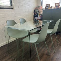 Glass Table & Four Chairs