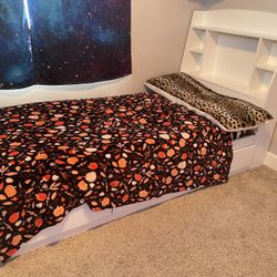 Twin Bed With Storage Headboard And Drawers 