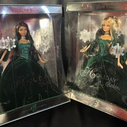 💚 Holiday Barbie Special Edition Bundle (2004) – Green Velvet Dresses | Collectors Must-Have 🎁✨