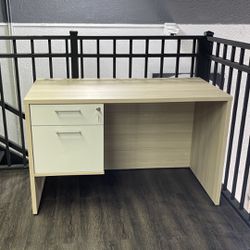 Agent Desk 48”Wx24D  With Hanging Pedestal Box And File Cabinets