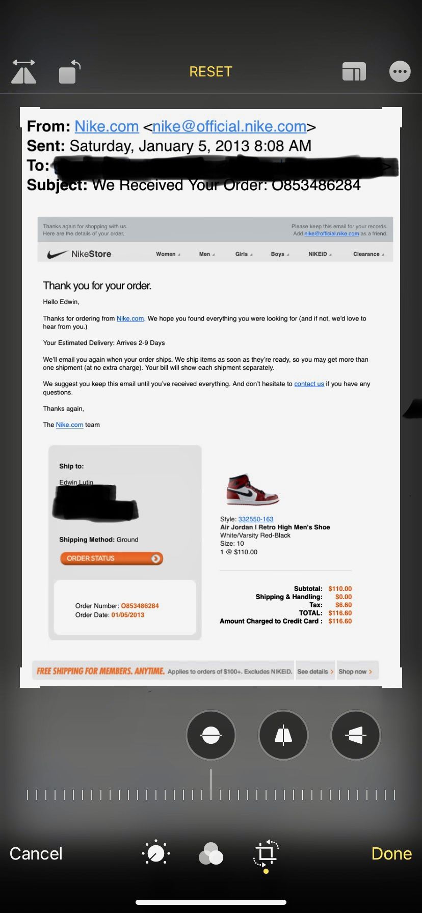 Nike Air Jordan 1 Chicago 2013 White/Varsity Red Black 332550 163 Athletic shoes & Sneakers