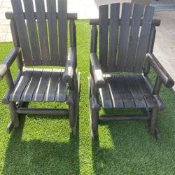 Log Style Rocking Chairs