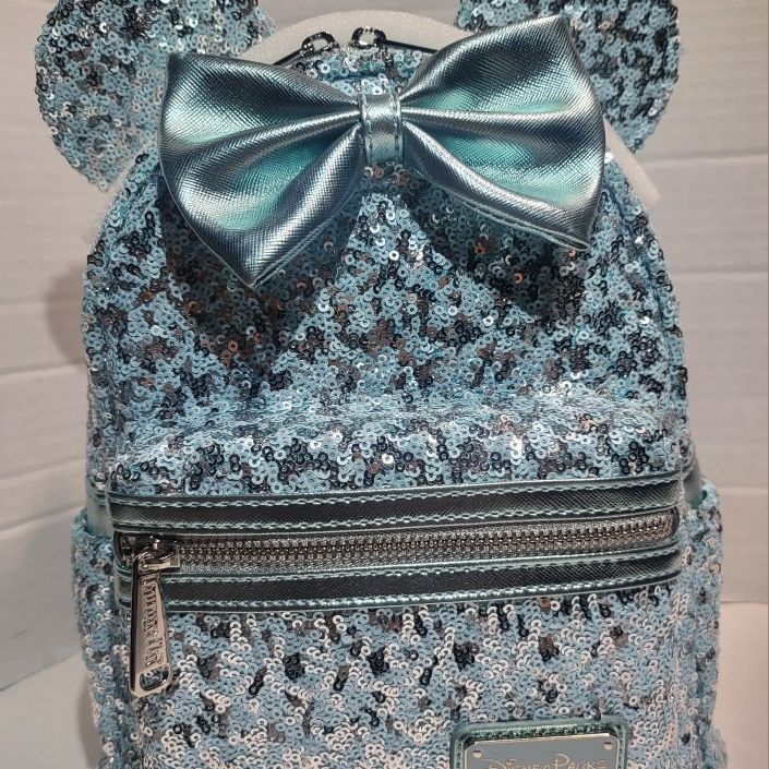 Loungefly Disney Parks Arendelle Aqua Sequin Backpack Exclusive New With Tags Sealed 