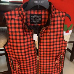 Winter PLAID Christmas Gift PUFFER VEST!!! New