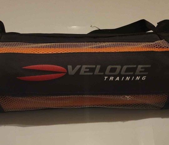 Veloce Training Speed & Agility Slalom Pole Set – Adjustable – w/ Carry Bag
