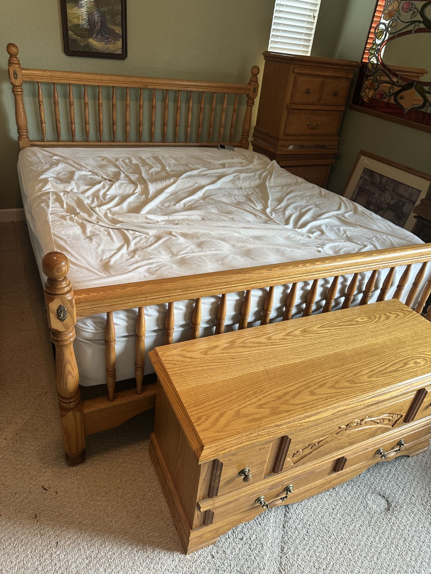 8 Pcs Adjustable Bedroom Set King Size 