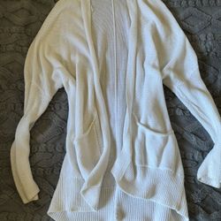 American Eagle Outfitters White Long Cardigan 