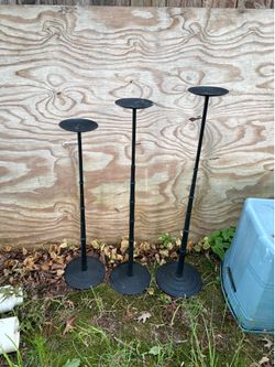 Set of three heavy duty candleholders Set of three heavy duty candleholders
