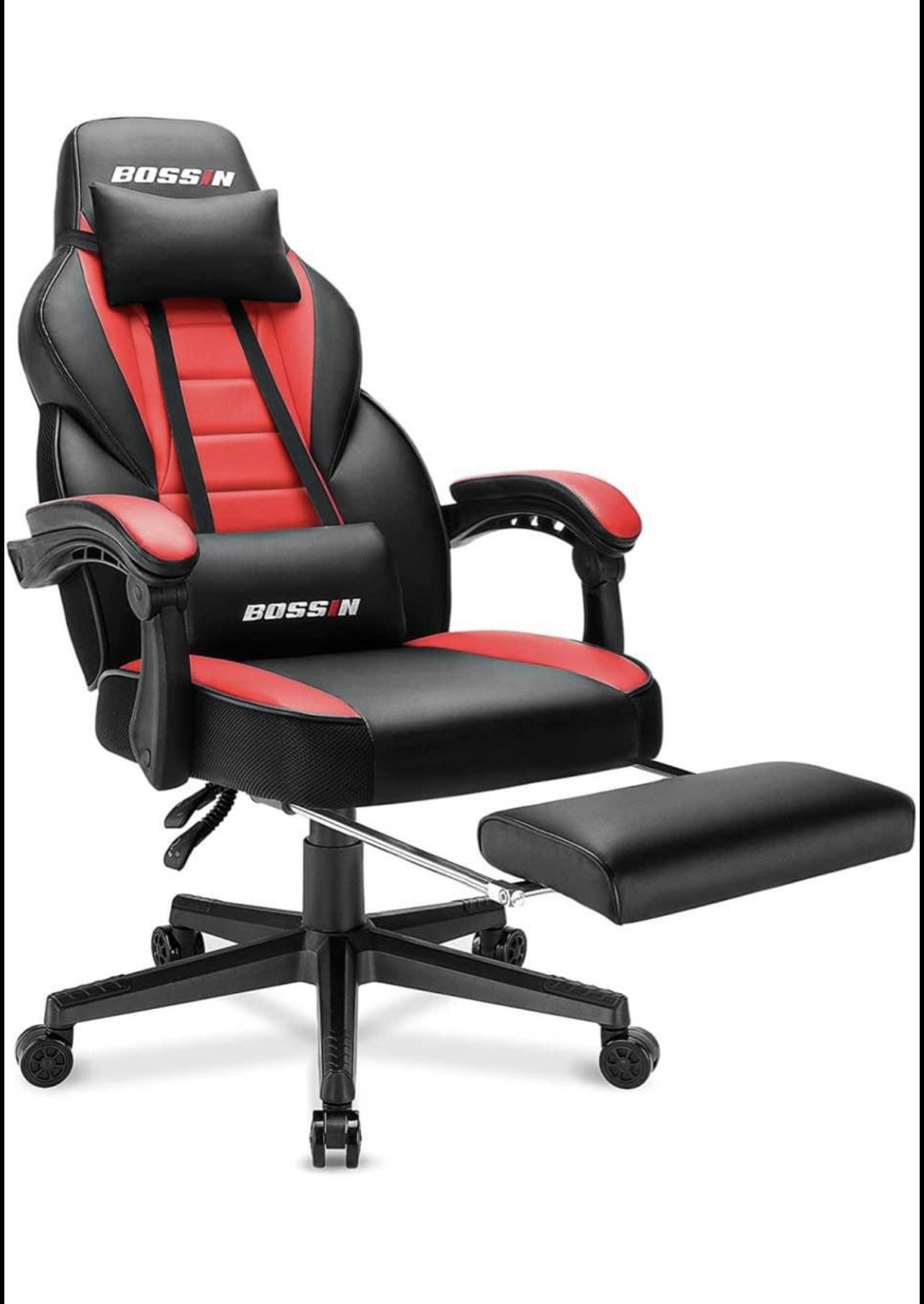 BOSSIN Gaming Chair, 400LBS Ergonomic Heavy Duty Design, Gamer Chair with Footrest and Lumbar Suppor
