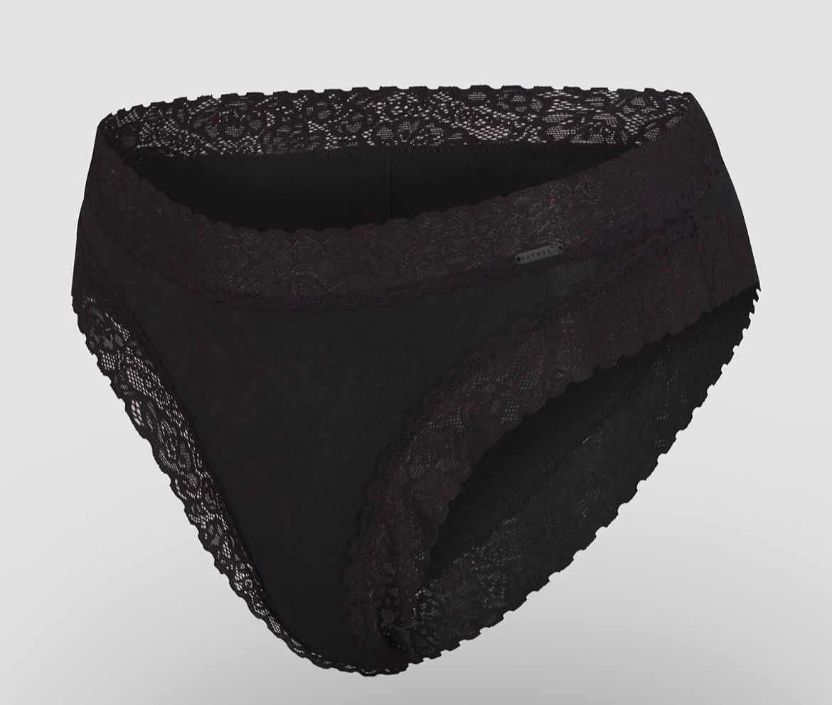 COTTON ESSENTIALS LACE-TRIM CHEEKY PANTY