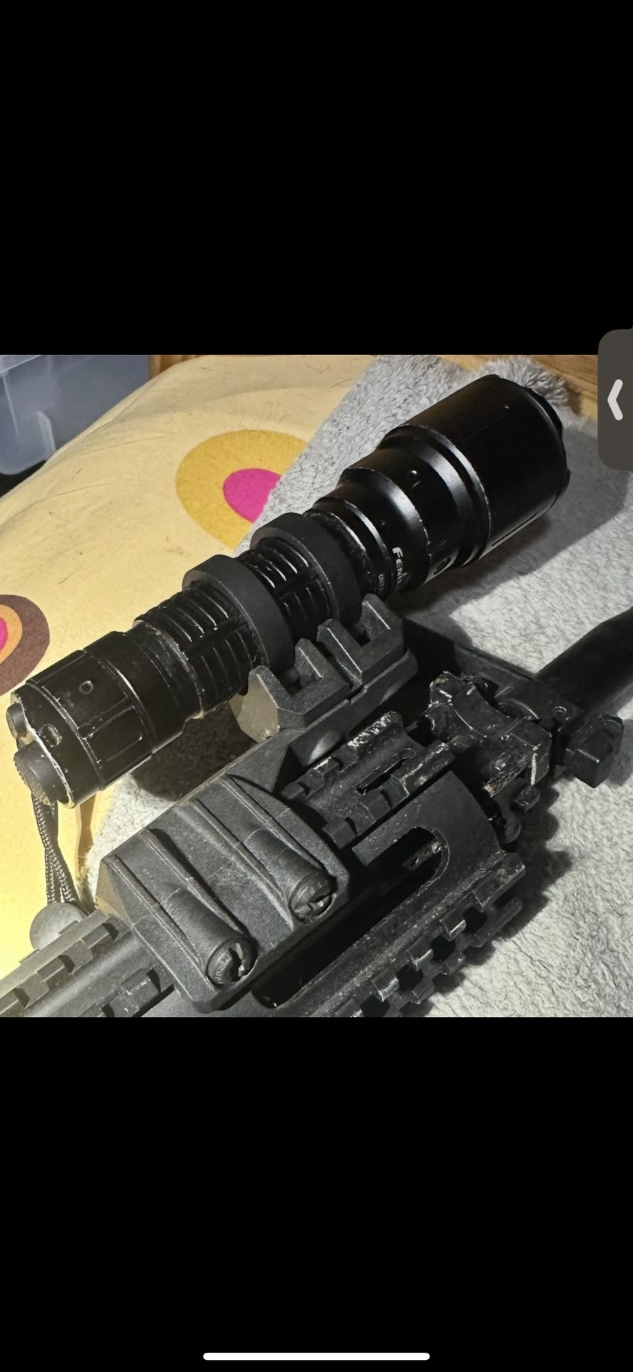 Feenix Flashlight With Firearm Mount