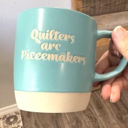 Missouri Star Quilters are Piecemakers Aqua Mug - Quilting Sewing 