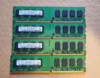 Samsung 1GB DDR2 PC2-6400 RAM – Lot of 4
