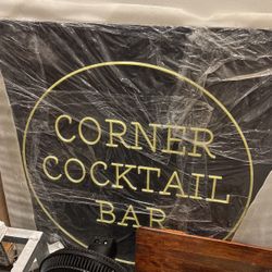 Corner Cocktail Bar LED Sign 
