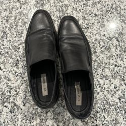 Steve Madden Black Leather Loafers Slip-Ons