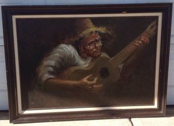 Oil Panting "Guitarist"