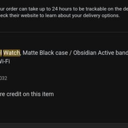 Google Pixel Watch, Matte Black case / Obsidian Active band, Bluetooth/Wi-Fi