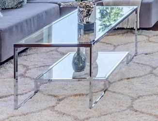 2 Tier Clear Coffee Table